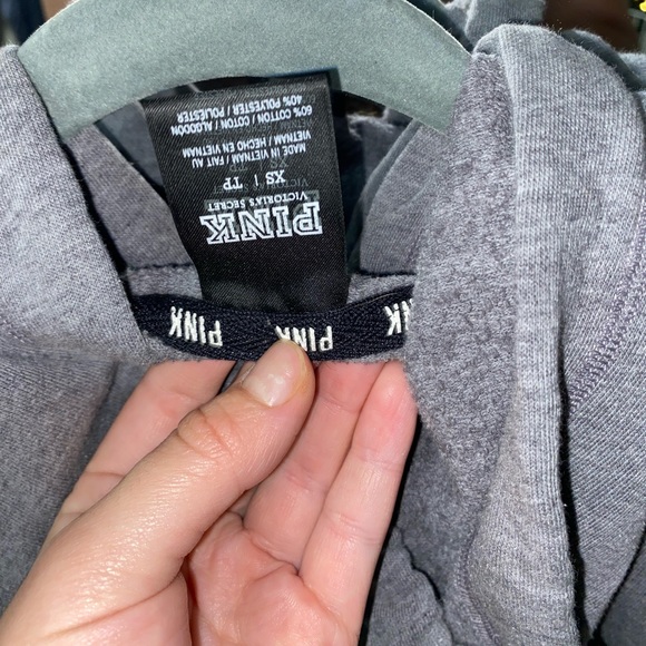 Pink by Victoria secret Zip up hoodie size c small - Picture 2 of 3